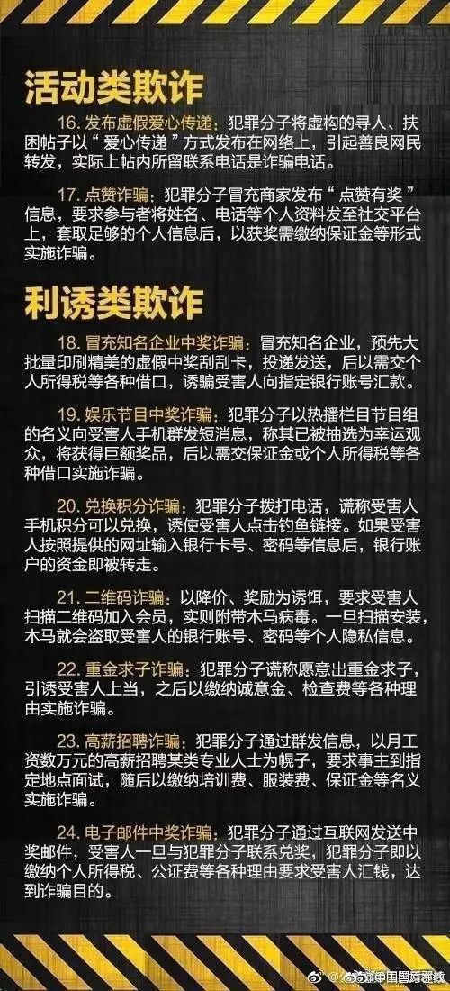 最全電信詐騙方式在此！別再上當(dāng)了