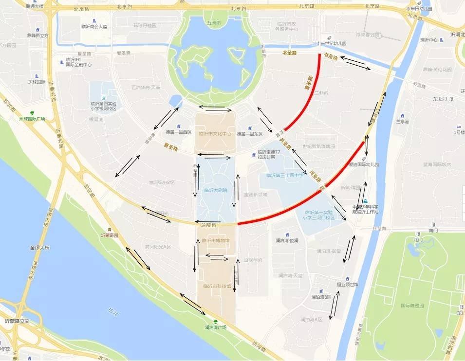 注意，臨沂北城新區(qū)這些路段封閉施工，請繞行