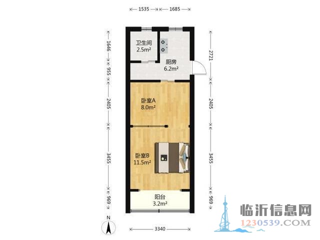 錦繡藍(lán)山  南臨 銀泰景苑 精裝一室 證過二