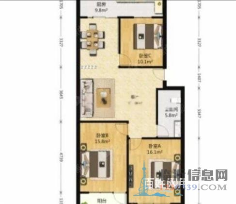 88萬(wàn)急售北園小區(qū)附近2007年新房全明戶(hù)型好樓層有鑰匙