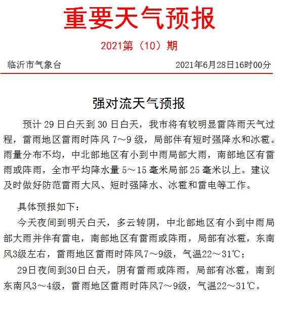閃電氣象吧｜雷雨大風(fēng)來了！臨沂發(fā)布強對流天氣預(yù)報
