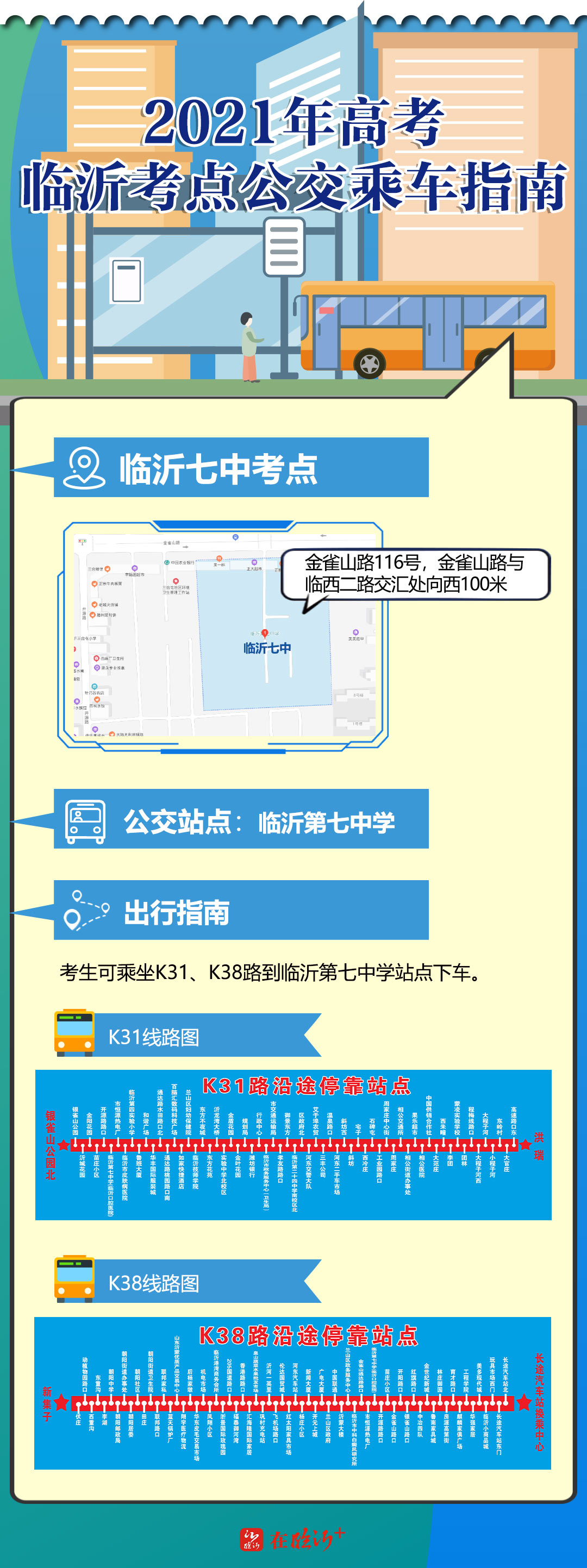 助你“乘”功！臨沂高考考點(diǎn)公交乘車(chē)指南來(lái)了
