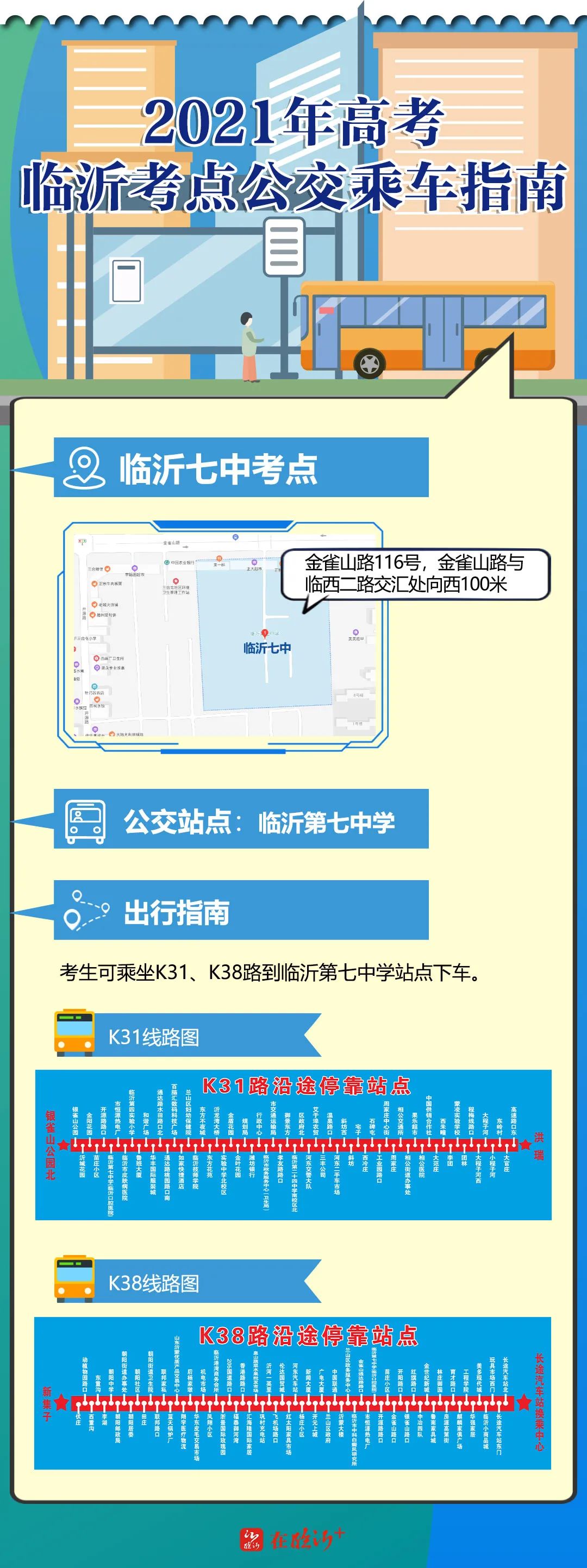 收藏！蘭山高考考點“吃住行”攻略！可免費(fèi)乘公交車赴考