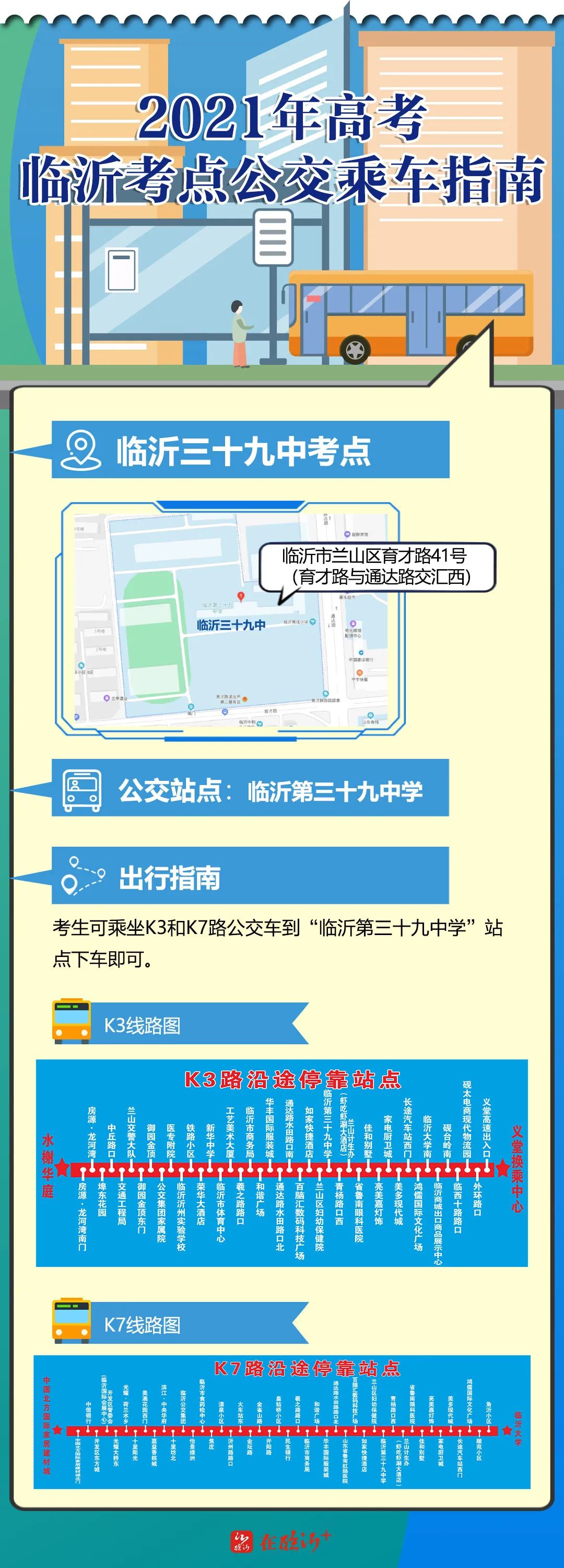 收藏！蘭山高考考點“吃住行”攻略！可免費(fèi)乘公交車赴考