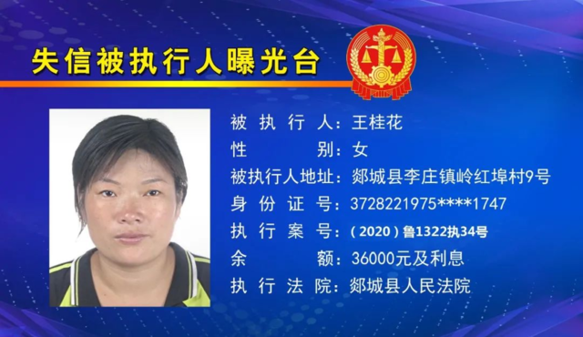 臨沂最新一批老賴名單！男女都有，照片、地址發(fā)出來了