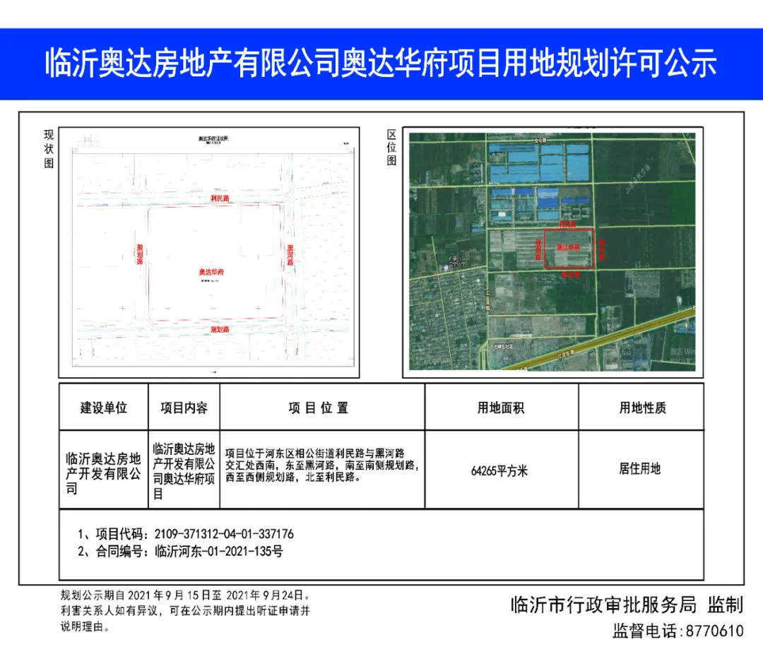 涉及蘭山、河東、羅莊，臨沂這些項目用地規(guī)劃公示