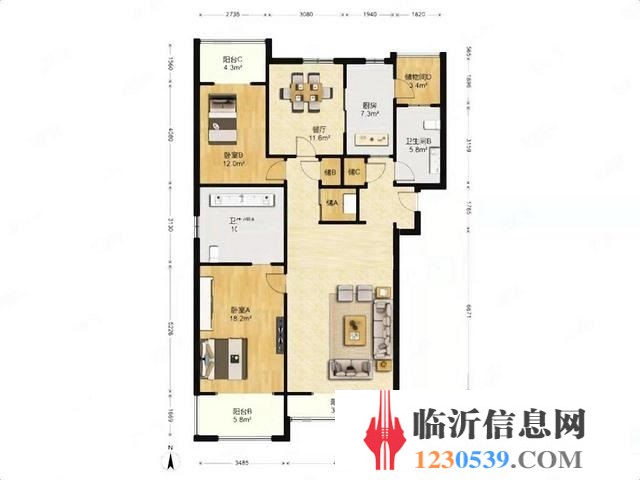 開(kāi)元上城 新裝未住 三室兩廳兩衛(wèi) 帶全套家具家電 證過(guò)二